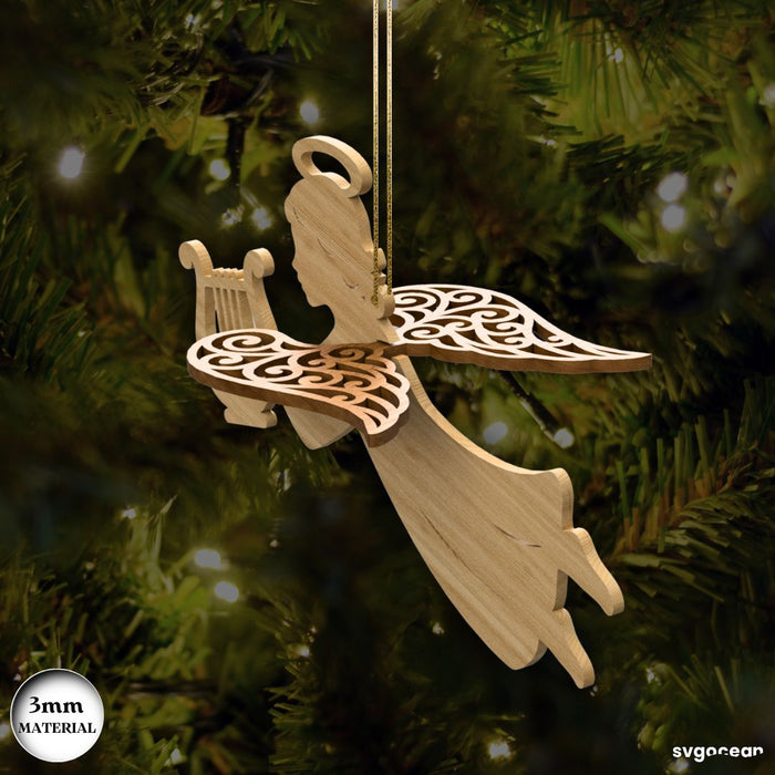 3D Christmas Angels Ornament Bundle - Svg Ocean
