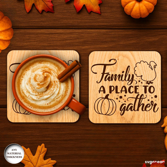 Thanksgiving Coasters SVG Bundle - Svg Ocean