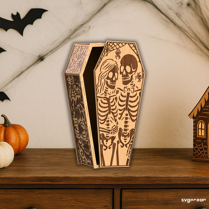 Skeleton Coffin Candy Box Bundle - Svg Ocean