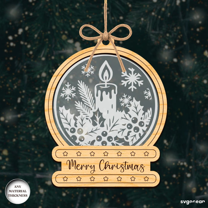 Christmas Snowglobe Ornaments SVG Bundle - Svg Ocean