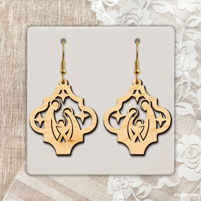 Nativity Scene Earrings Bundle - Svg Ocean