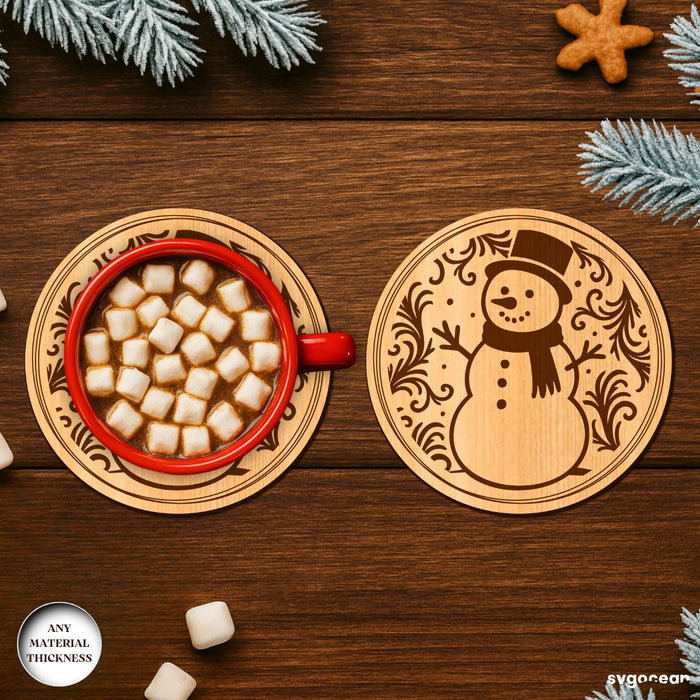 Winter Coffee Coasters SVG Bundle - Svg Ocean