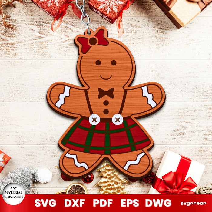 Gingerbread Man Christmas Ornaments - Svg Ocean