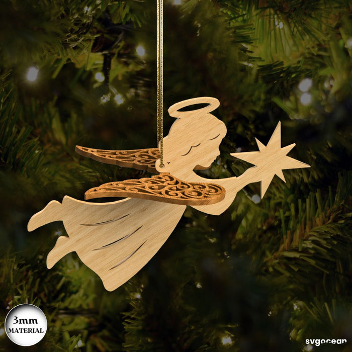3D Christmas Angels Ornament Bundle - Svg Ocean