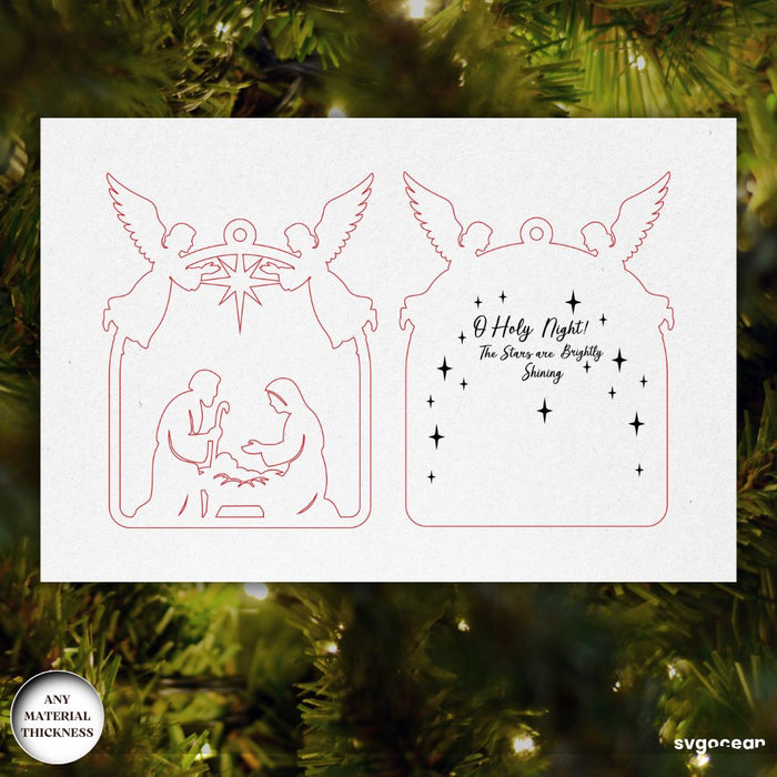 Religious Nativity Ornaments Laser Cut - Svg Ocean
