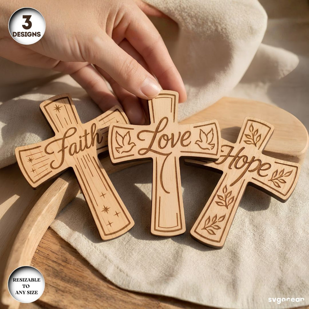 Pocket Engraved Cross SVG Bundle - Svg Ocean — svgocean