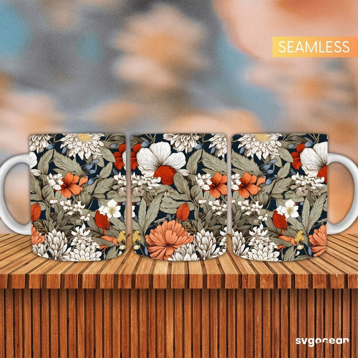 Flowers Mug Wraps Bundle - Svg Ocean