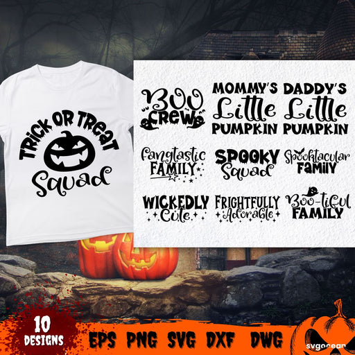 Halloween Family Quotes SVG Bundle - Svg Ocean