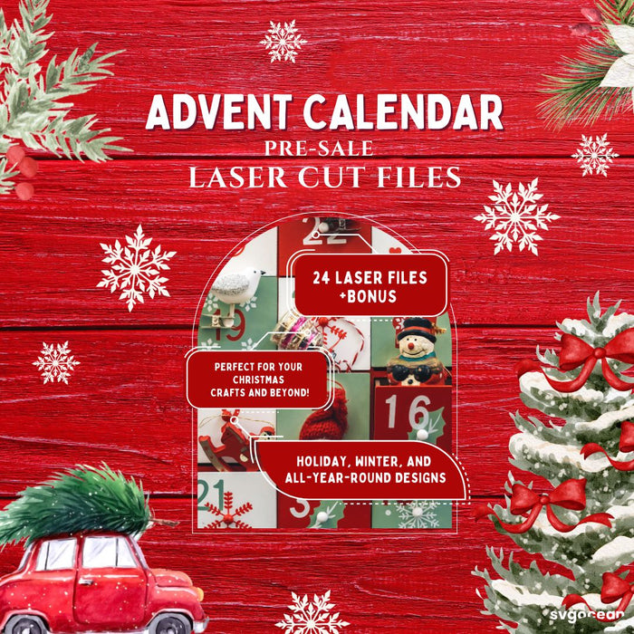Laser Cut Advent Calendar – 24 Premium Files - Svg Ocean