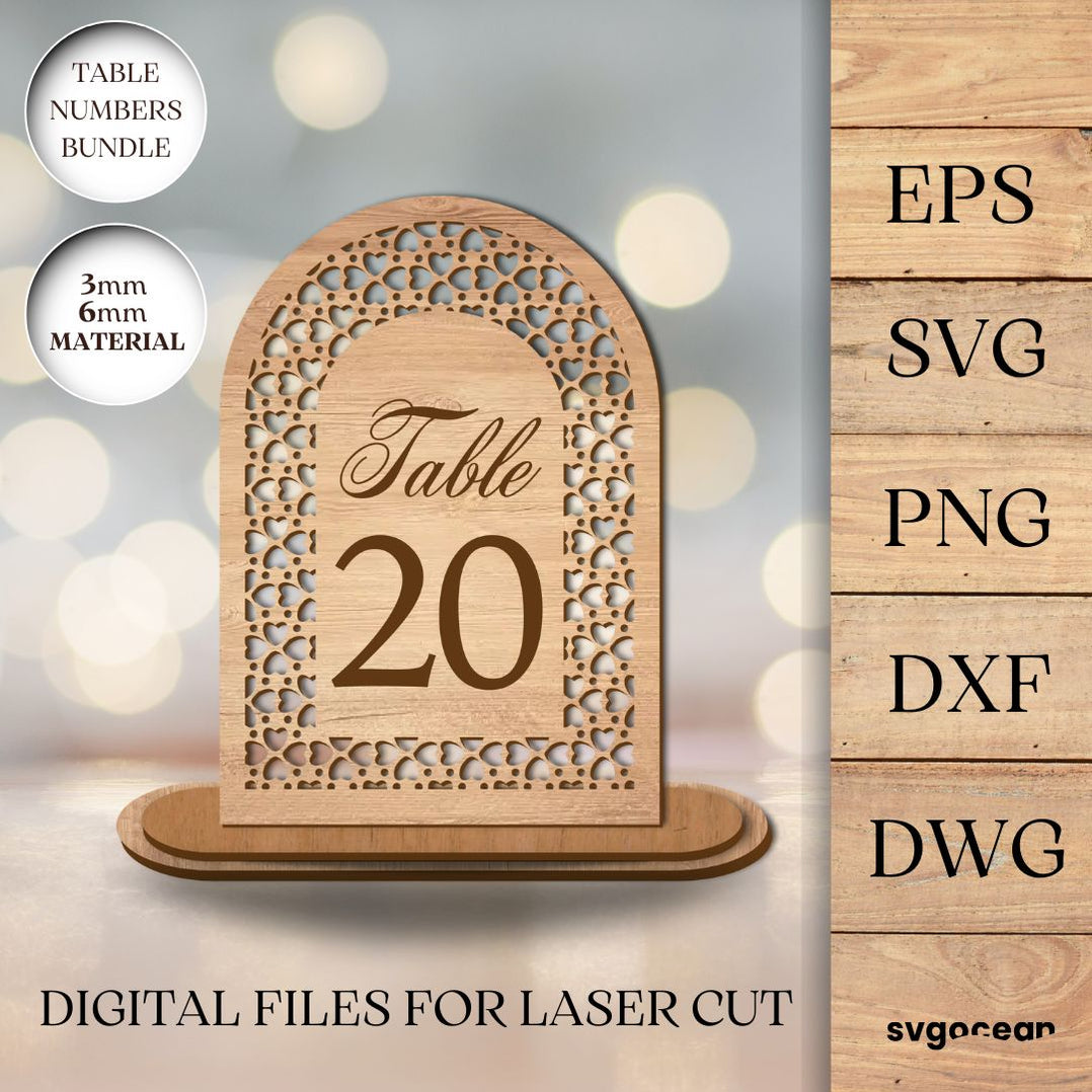 Rattan Arch Table Numbers SVG - Svg Ocean — svgocean