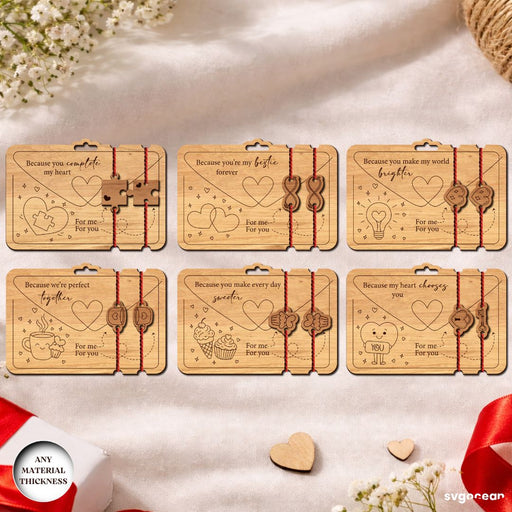 Valentine's Day Couple Bracelets SVG Bundle - Svg Ocean