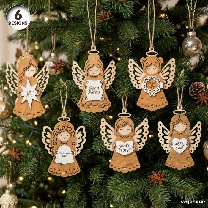 Nativity Angel Ornaments SVG Bundle - Svg Ocean