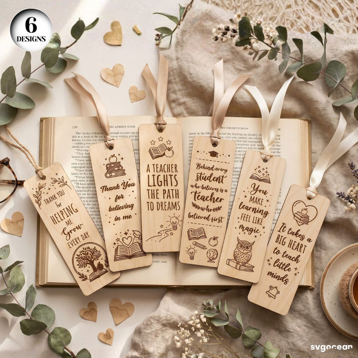Teacher Bookmarks Laser Cut Bundle
