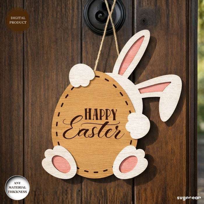 Easter Egg Door Hanger Laser Cut - Svg Ocean
