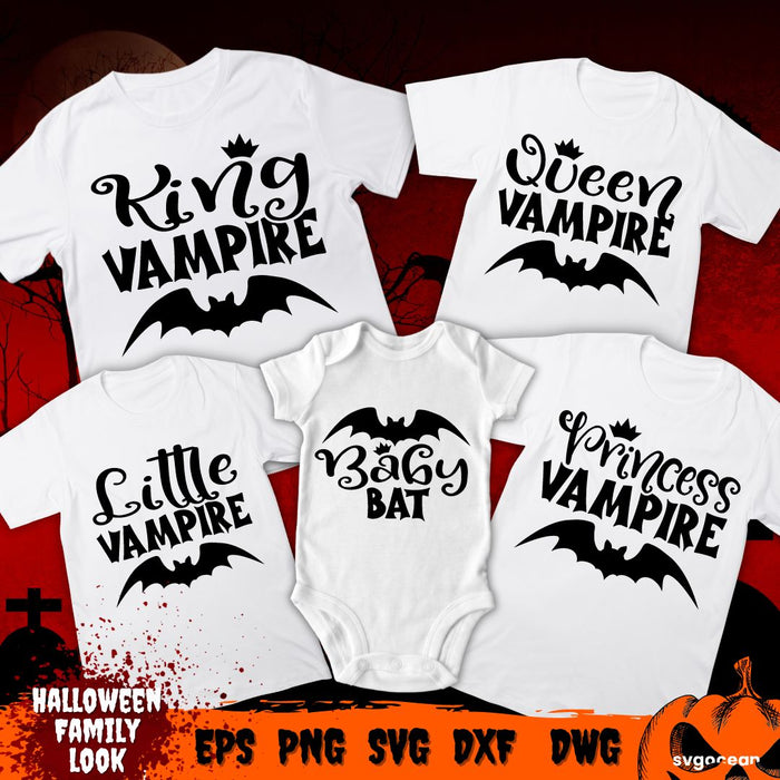 Halloween Vampire Family SVG Bundle - Svg Ocean