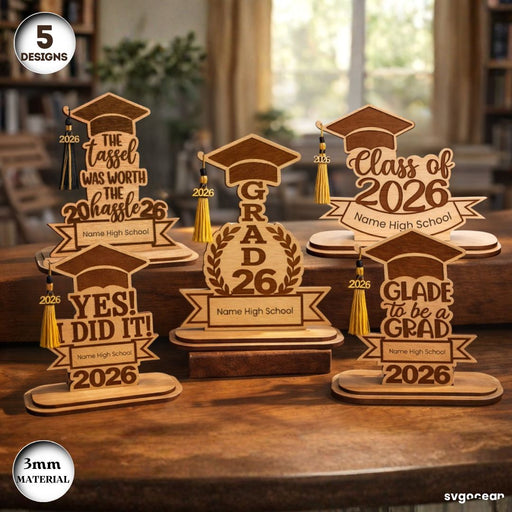 Graduation Tassel Holders Laser Cut - Svg Ocean