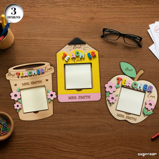 Sticky Note Pad Holder SVG Bundle - Svg Ocean