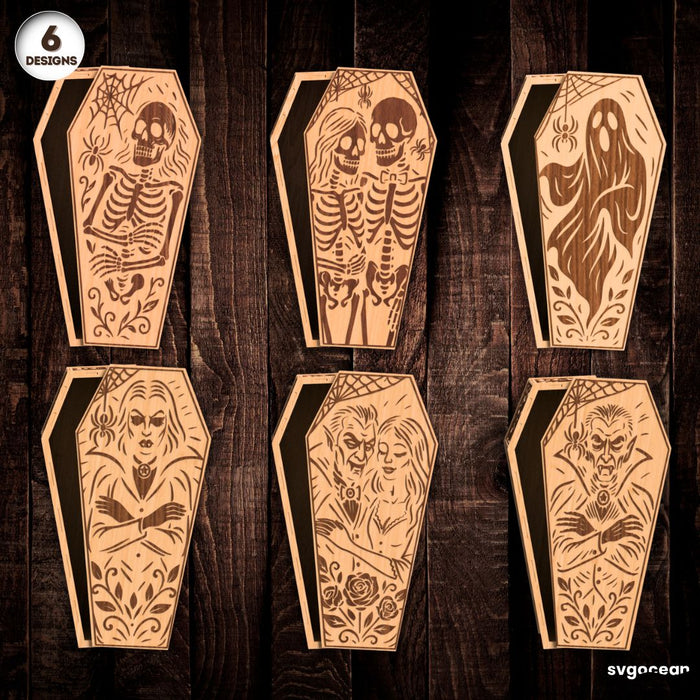 Halloween Coffin Candy Box Bundle - Svg Ocean