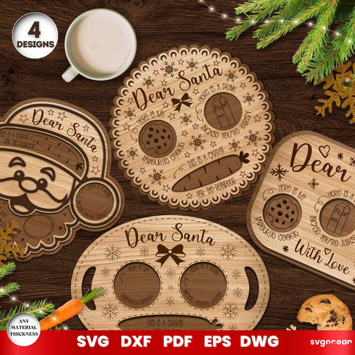 Santa Tray Laser Cut Bundle - Svg Ocean