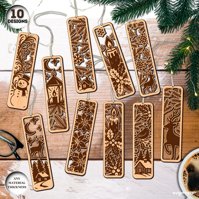Winter Bookmarks Laser Cut Bundle - Svg Ocean