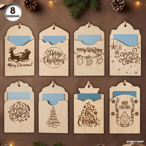 Christmas Gift Card Holders SVG Bundle - Svg Ocean