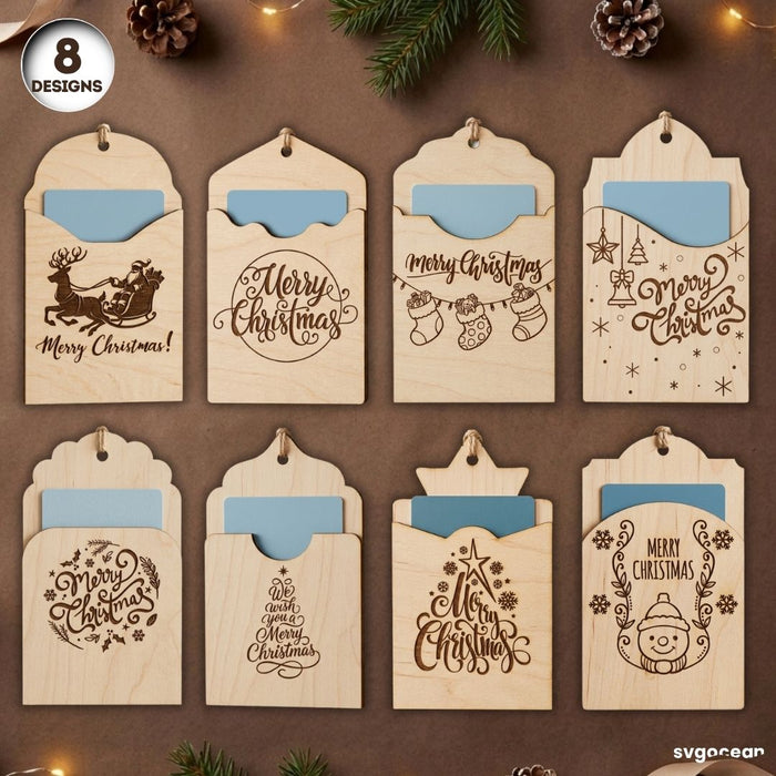 Christmas Gift Card Holders SVG Bundle - Svg Ocean