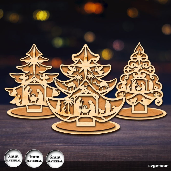 Christmas Tree Stands SVG Bundle - Svg Ocean