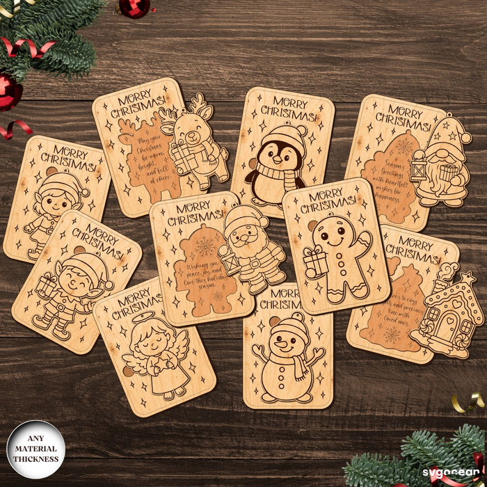 Christmas Cards Ornament SVG Bundle - Svg Ocean