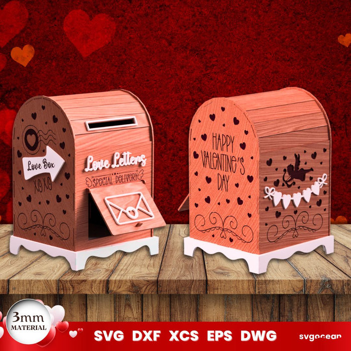 Valentine's Day Mailbox Laser Cut - Svg Ocean