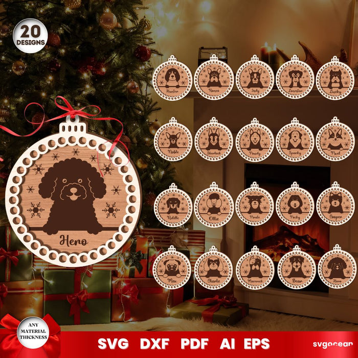 Dog Breed Christmas Ornaments - Svg Ocean