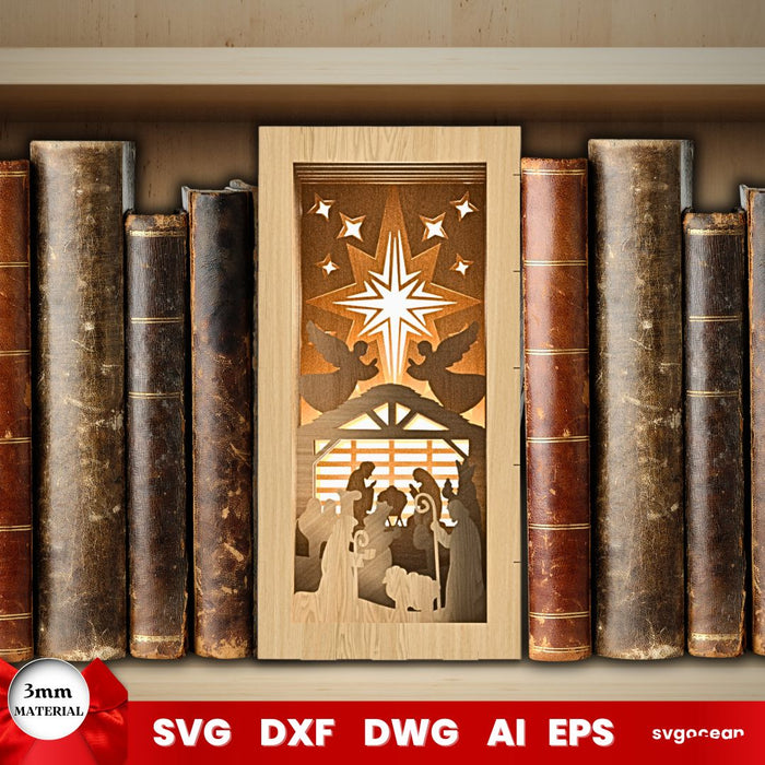 Nativity Book Nook Laser Cut - Svg Ocean