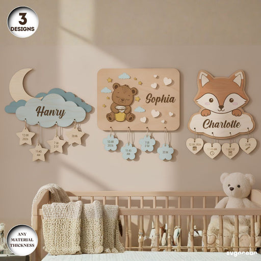 Baby Birth Stats Sign SVG Bundle - Svg Ocean