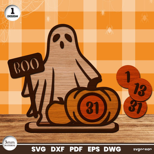 Halloween Ghost Countdown Laser Cut - Svg Ocean