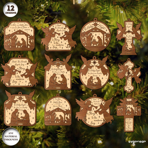 Nativity Scene Ornament Bundle - Svg Ocean