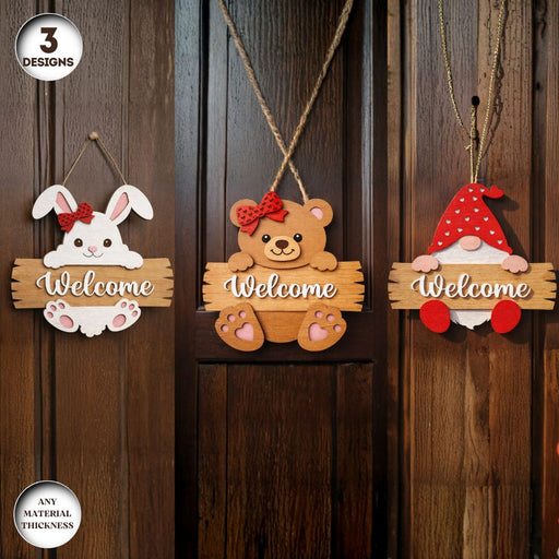 Valentine's Day Door Sign SVG Bundle - Svg Ocean