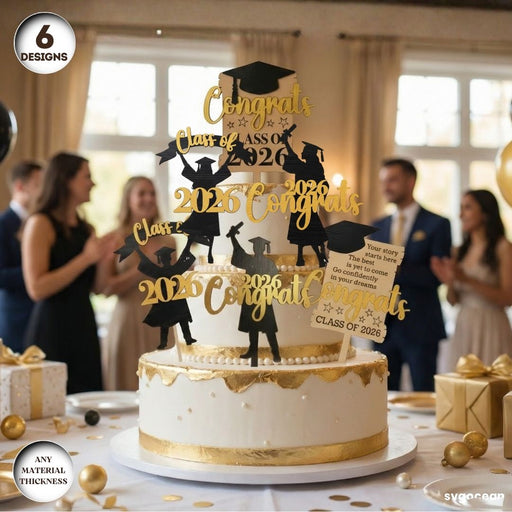 Graduation Cake Toppers SVG Bundle - Svg Ocean