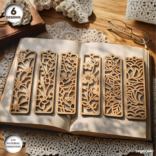 Floral Bookmarks Laser Cut Bundle - Svg Ocean