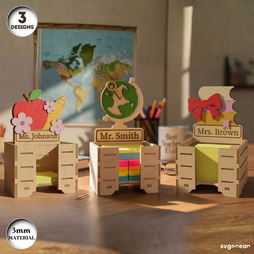 Teacher Sticky Note Holder SVG Bundle - Svg Ocean