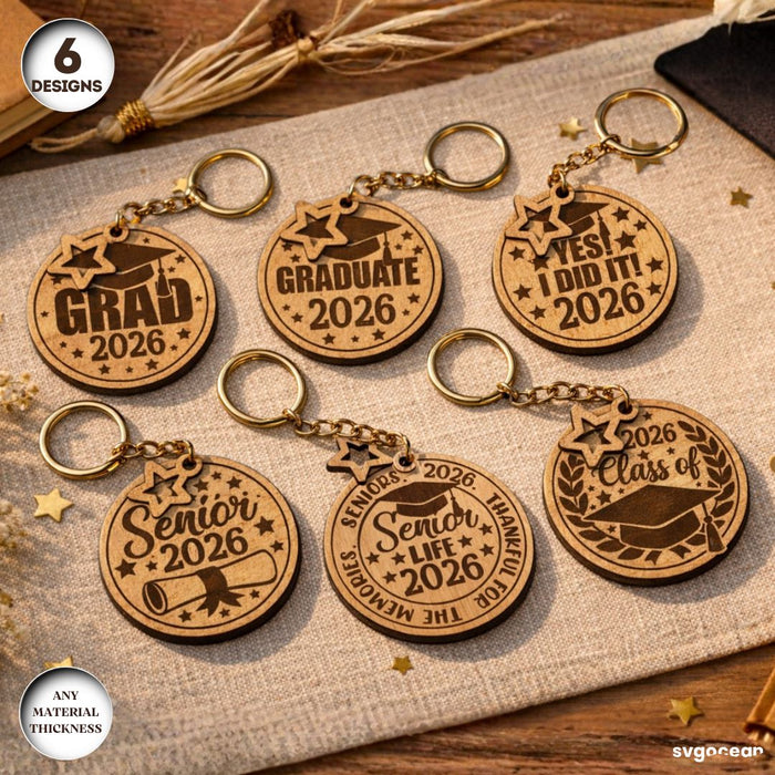 Graduation 2026 Keychain SVG Bundle - Svg Ocean