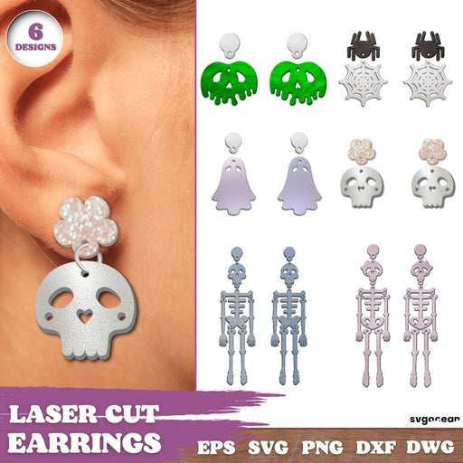 Halloween Earrings Laser Cut - Svg Ocean