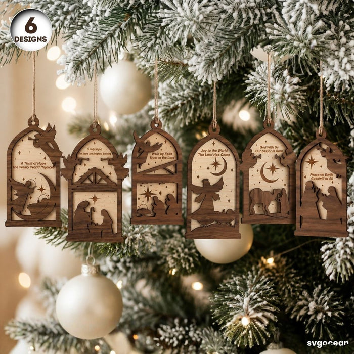 Nativity Silhouette Ornament SVG Bundle - Svg Ocean