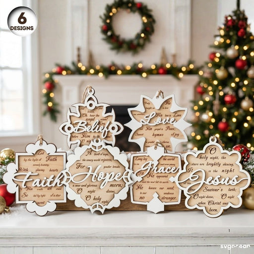 Nativity Snowflake Ornaments SVG Bundle - Svg Ocean