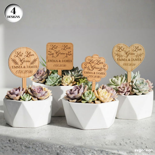 Wedding Plant Tags SVG Bundle - Svg Ocean