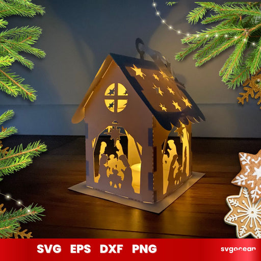 Christmas House Lantern SVG - SVG Ocean
