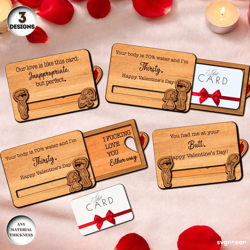 Dirty Valentine Card Holder SVG Bundle - Svg Ocean