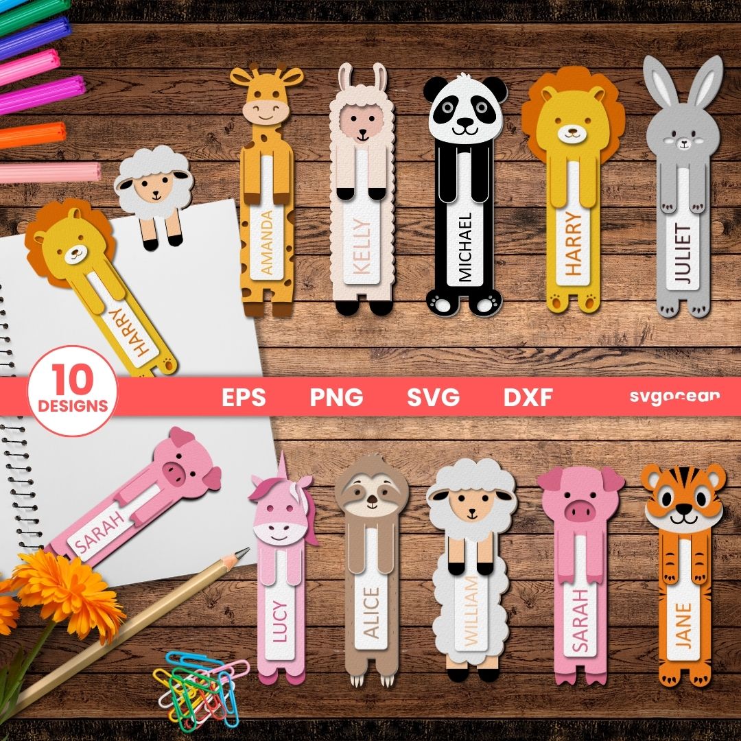 Animals Bookmark SVG Bundle - SVG Ocean — svgocean