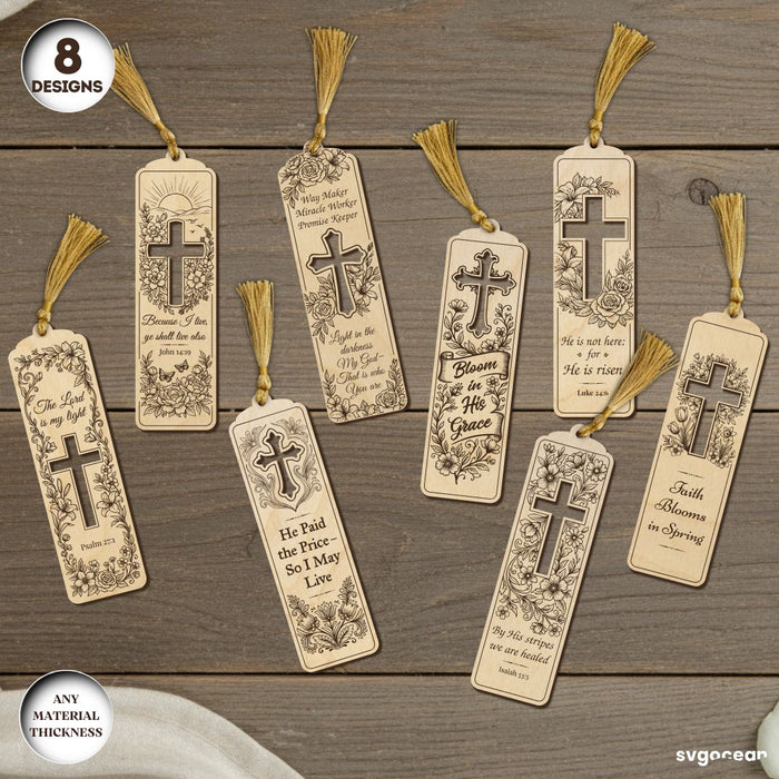 Christian Bookmarks Laser Cut Bundle - Svg Ocean