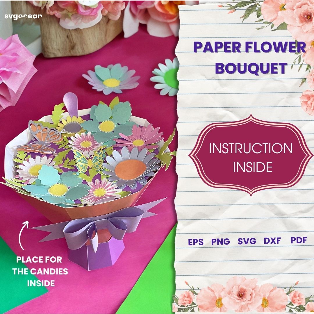 Cardstock Flower Bouquet SVG