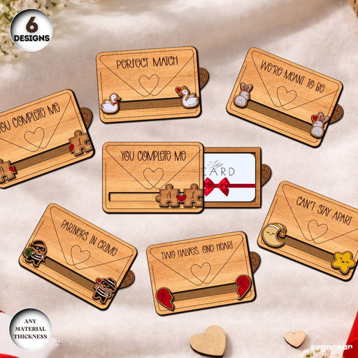 Valentine's Day Gift Card Holder SVG Bundle - Svg Ocean