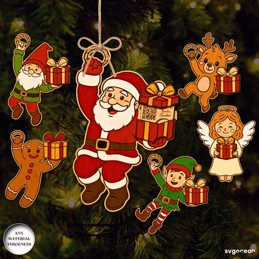 Santa Trackers Ornament Bundle - Svg Ocean